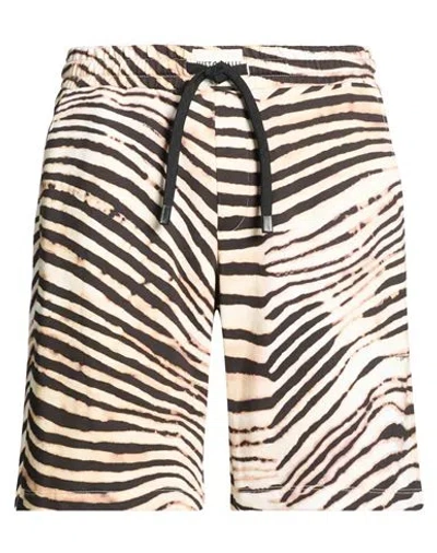 Just Cavalli Man Shorts & Bermuda Shorts Cream Size L Cotton In White