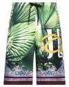 Just Cavalli Man Shorts & Bermuda Shorts Green Size Xl Cotton In Green