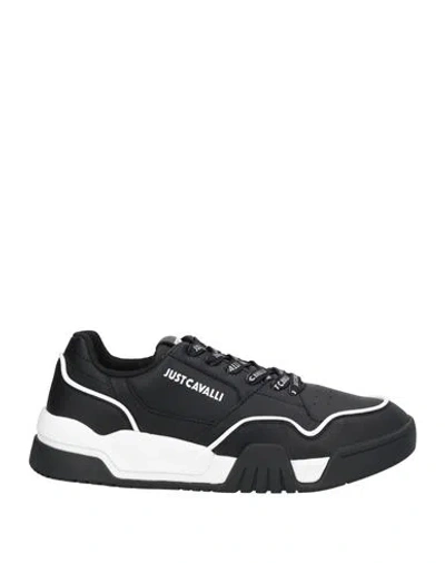 Just Cavalli Man Sneakers Black Size 9 Leather