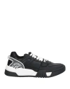 Just Cavalli Man Sneakers Black Size 9 Leather In Black
