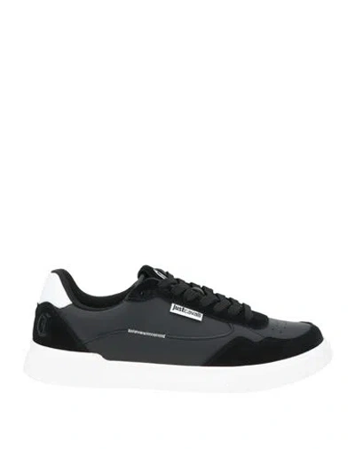 Just Cavalli Man Sneakers Black Size 9 Leather