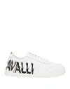 Just Cavalli Man Sneakers White Size 7 Leather In White