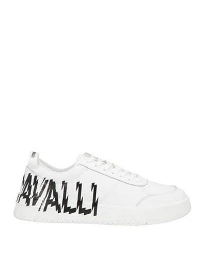 Just Cavalli Man Sneakers White Size 7 Leather