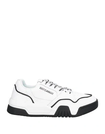 Just Cavalli Man Sneakers White Size 9 Leather