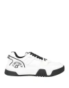 Just Cavalli Man Sneakers White Size 9 Leather