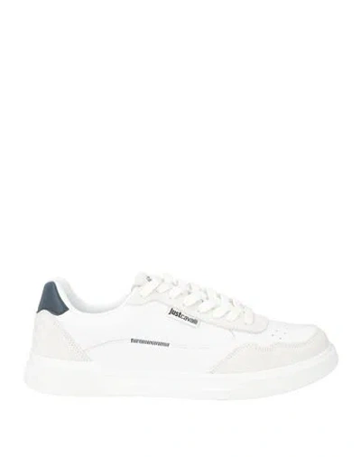 Just Cavalli Man Sneakers White Size 9 Leather