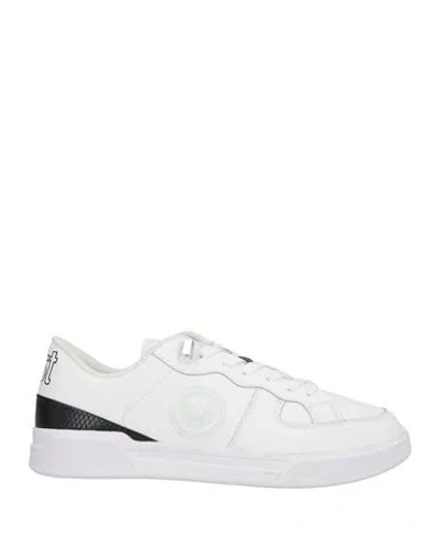 Just Cavalli Man Sneakers White Size 9 Leather