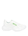 Just Cavalli Man Sneakers White Size 9 Textile Fibers, Polyurethane, Pvc - Polyvinyl Chloride