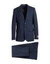 Just Cavalli Man Suit Navy Size 44 Polyester, Viscose, Wool, Elastane In Blue