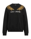 Just Cavalli Man Sweater Black Size Xxl Polyamide, Cotton In Black