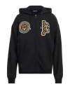 Just Cavalli Man Sweatshirt Black Size Xl Cotton, Elastane In Black