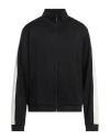 Just Cavalli Man Sweatshirt Black Size 3xl Polyamide, Cotton In Black