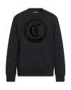 Just Cavalli Man Sweatshirt Black Size L Cotton In Black