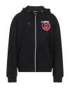 Just Cavalli Man Sweatshirt Black Size S Cotton, Elastane In Black