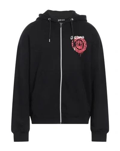 Just Cavalli Man Sweatshirt Black Size S Cotton, Elastane