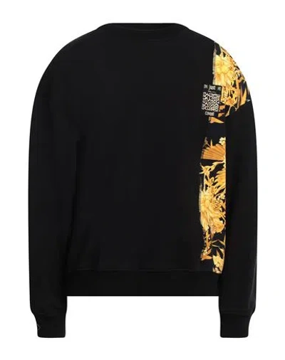 Just Cavalli Man Sweatshirt Black Size M Cotton