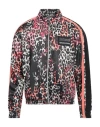 Just Cavalli Man Sweatshirt Black Size M Polyester In Multi