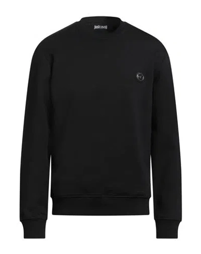 Just Cavalli Man Sweatshirt Black Size S Cotton