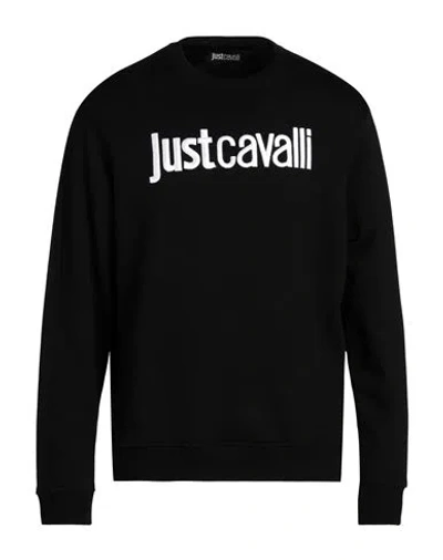 Just Cavalli Man Sweatshirt Black Size Xs Cotton