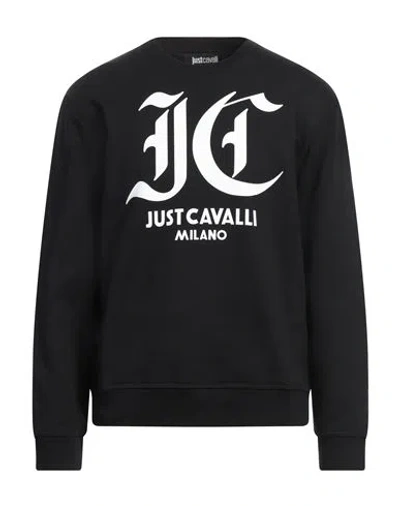Just Cavalli Man Sweatshirt Black Size Xxl Cotton