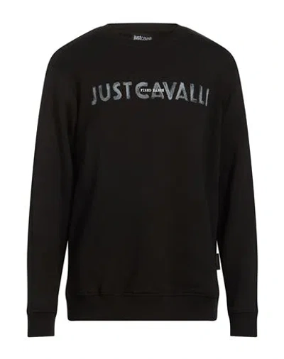 Just Cavalli Man Sweatshirt Black Size Xxl Cotton