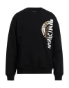 Just Cavalli Man Sweatshirt Black Size Xxl Cotton In Black