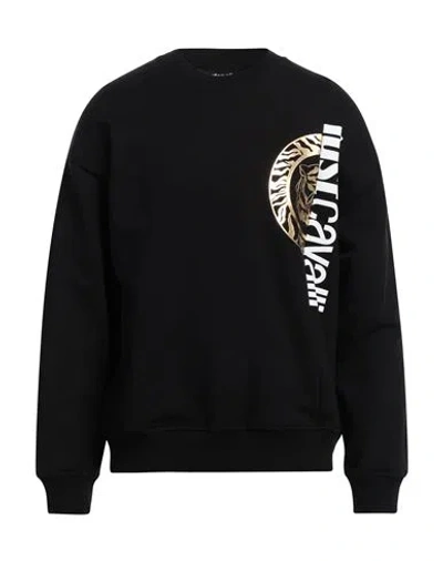Just Cavalli Man Sweatshirt Black Size Xxl Cotton