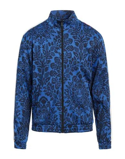 Just Cavalli Man Sweatshirt Bright Blue Size Xl Polyester, Polyamide, Cotton