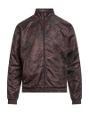 Just Cavalli Man Sweatshirt Brown Size 3xl Polyester, Elastane, Cotton In Brown