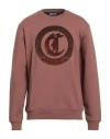 Just Cavalli Man Sweatshirt Brown Size M Cotton In Brown