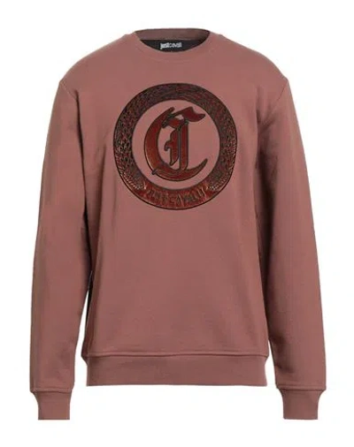 JUST CAVALLI JUST CAVALLI MAN SWEATSHIRT BROWN SIZE M COTTON