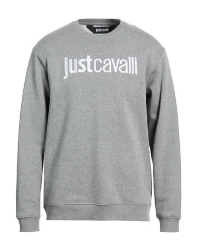Just Cavalli Man Sweatshirt Grey Size M Cotton In Gray
