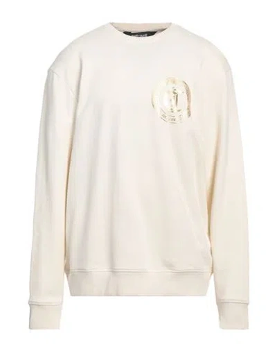 Just Cavalli Man Sweatshirt Ivory Size Xs Cotton, Elastane In White