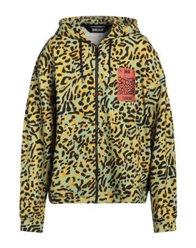 Just Cavalli Man Sweatshirt Light Green Size Xxl Cotton