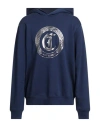 Just Cavalli Man Sweatshirt Navy Size 3xl Cotton In Blue