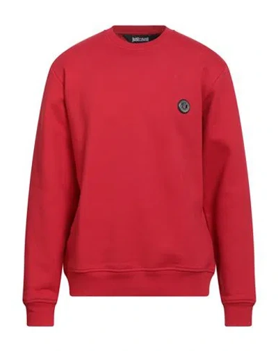 Just Cavalli Man Sweatshirt Red Size 3xl Cotton
