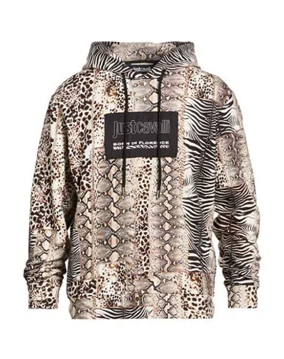 Just Cavalli Man Sweatshirt White Size M Cotton In Multi