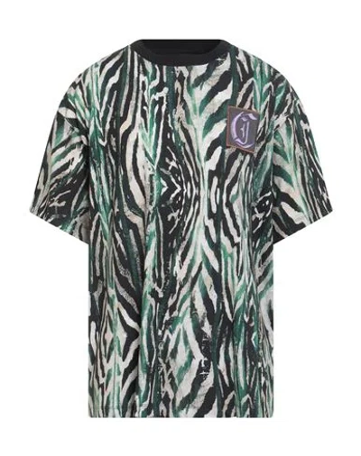 Just Cavalli Man T-shirt Beige Size 3xl Cotton In Green