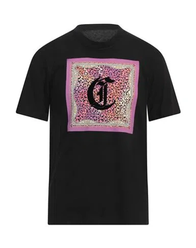 Just Cavalli Man T-shirt Black Size 3xl Cotton