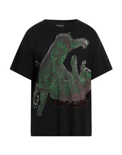 Just Cavalli Man T-shirt Black Size 3xl Cotton