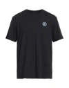 Just Cavalli Man T-shirt Black Size 3xl Cotton In Blue