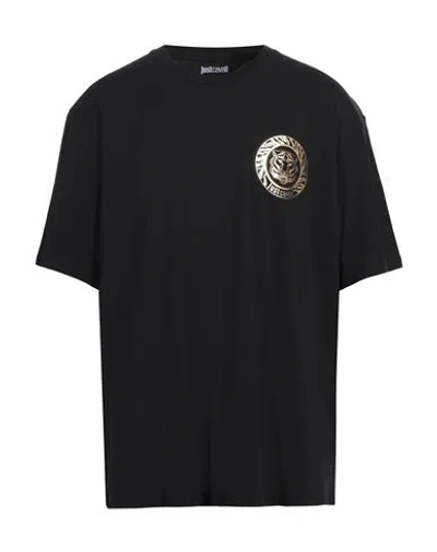 Just Cavalli Man T-shirt Black Size Xxl Cotton In Black