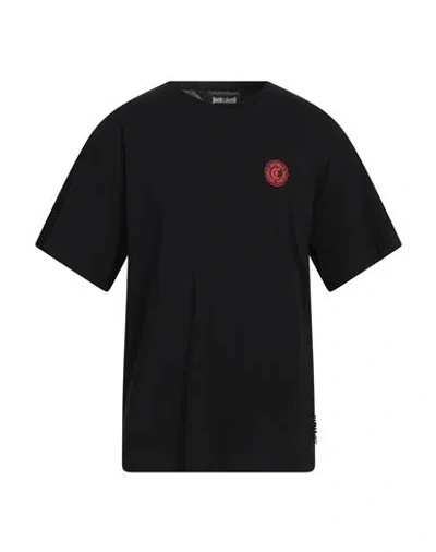 Just Cavalli Man T-shirt Black Size L Cotton