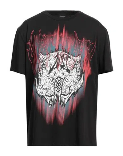 Just Cavalli Man T-shirt Black Size 3xl Cotton