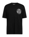 Just Cavalli Man T-shirt Black Size M Cotton In Black