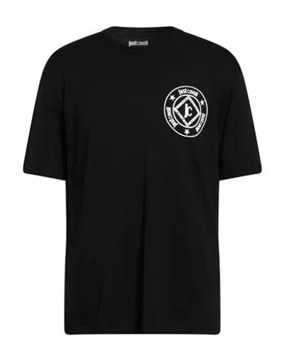 Just Cavalli Man T-shirt Black Size M Cotton