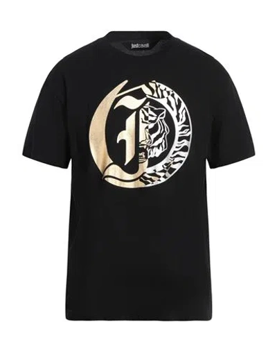Just Cavalli Man T-shirt Black Size 3xl Cotton