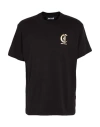 Just Cavalli Man T-shirt Black Size Xl Cotton In Brown