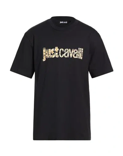 Just Cavalli Man T-shirt Black Size Xl Cotton