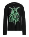 Just Cavalli Man T-shirt Black Size M Cotton In Black